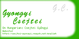gyongyi csejtei business card