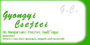 gyongyi csejtei business card